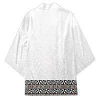Light Gray Tongan Polynesian Tribal Kimono LT9 - Polynesian Pride