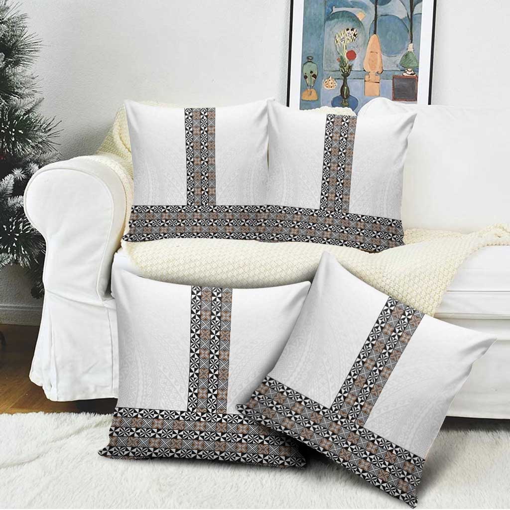 Light Gray Tongan Polynesian Tribal Pillow Cover LT9 - Polynesian Pride