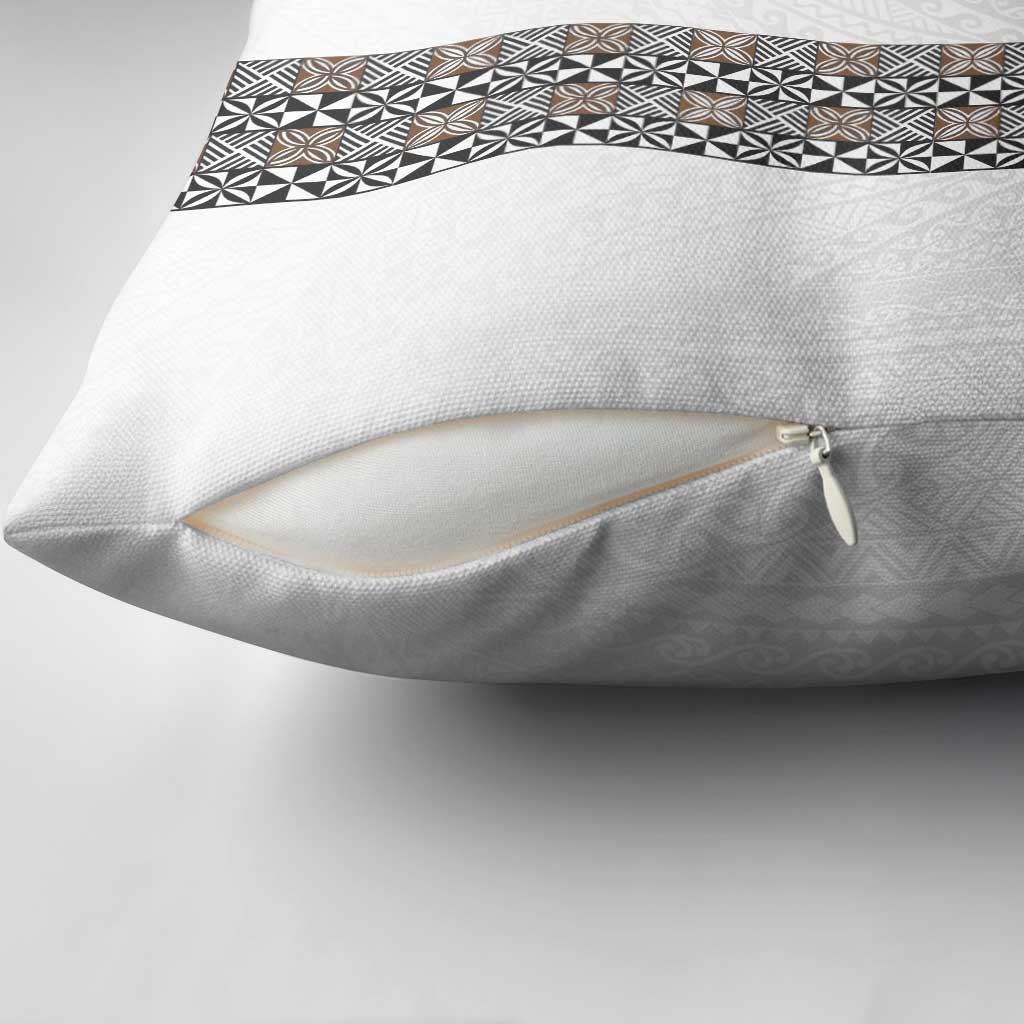 Light Gray Tongan Polynesian Tribal Pillow Cover LT9 - Polynesian Pride