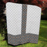 Light Gray Tongan Polynesian Tribal Quilt LT9 - Polynesian Pride