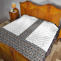 Light Gray Tongan Polynesian Tribal Quilt LT9 - Polynesian Pride