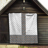 Light Gray Tongan Polynesian Tribal Quilt LT9 - Polynesian Pride