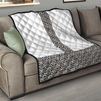Light Gray Tongan Polynesian Tribal Quilt LT9 - Polynesian Pride