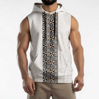 Light Gray Tongan Polynesian Tribal Sleeveless Hoodie LT9 - Polynesian Pride
