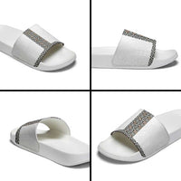 Light Gray Tongan Polynesian Tribal Slide Sandals LT9 - Polynesian Pride
