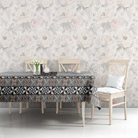 Light Gray Tongan Polynesian Tribal Tablecloth LT9 - Polynesian Pride