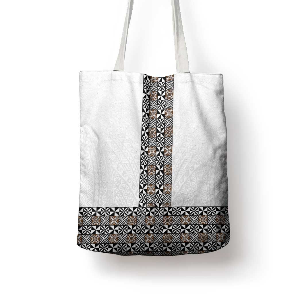 Light Gray Tongan Polynesian Tribal Tote Bag LT9 - Polynesian Pride