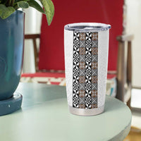 Light Gray Tongan Polynesian Tribal Tumbler Cup LT9 - Polynesian Pride