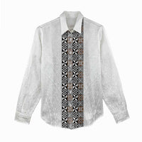 Light Gray Tongan Polynesian Tribal Women Casual Shirt LT9 - Polynesian Pride