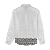 Light Gray Tongan Polynesian Tribal Women Casual Shirt LT9 - Polynesian Pride