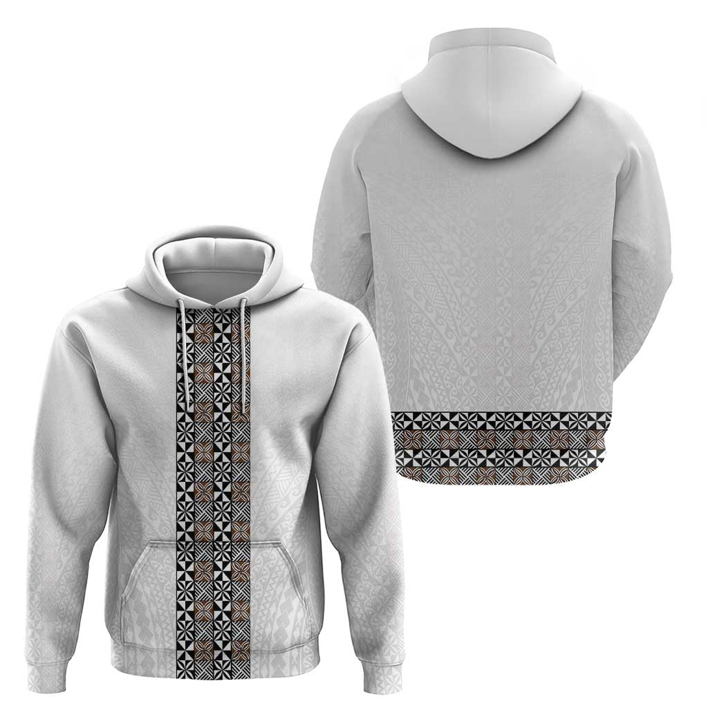 Light Gray Tongan Polynesian Tribal Zip Hoodie LT9 - Polynesian Pride