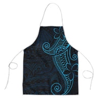 Black Blue Polynesian Tribal Apron LT9 Blue - Polynesian Pride