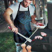 Black Blue Polynesian Tribal Apron LT9 - Polynesian Pride