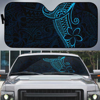 Black Blue Polynesian Tribal Auto Sun Shade LT9 Blue - Polynesian Pride
