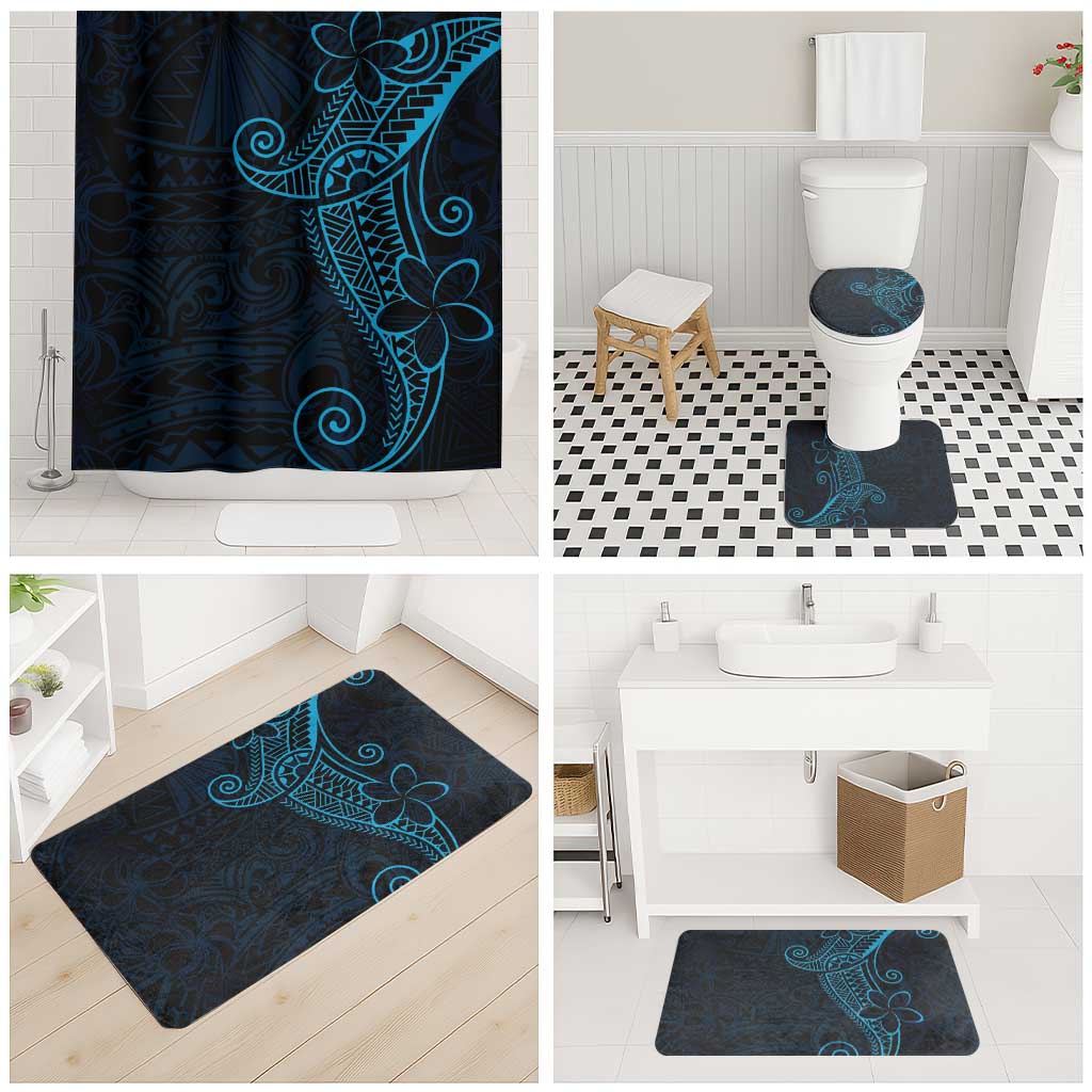 Black Blue Polynesian Tribal Bathroom Set LT9 - Polynesian Pride