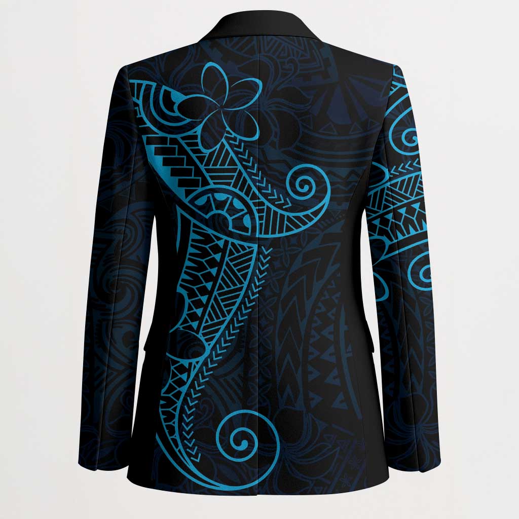Black Blue Polynesian Tribal Blazer LT9 - Polynesian Pride