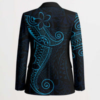 Black Blue Polynesian Tribal Blazer LT9 - Polynesian Pride