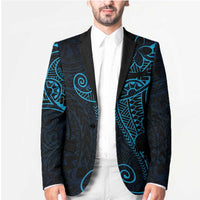 Black Blue Polynesian Tribal Blazer LT9 - Polynesian Pride