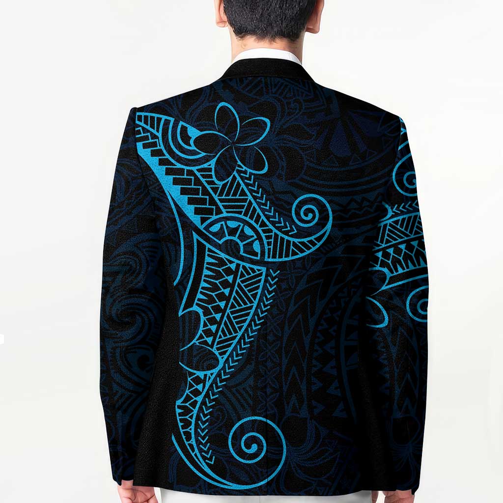 Black Blue Polynesian Tribal Blazer LT9 - Polynesian Pride