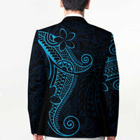 Black Blue Polynesian Tribal Blazer LT9 - Polynesian Pride
