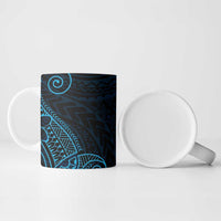 Black Blue Polynesian Tribal Ceramic Mug LT9 - Polynesian Pride