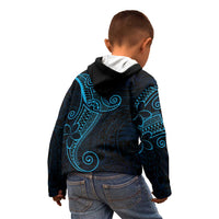 Black Blue Polynesian Tribal Kid Hoodie LT9 - Polynesian Pride