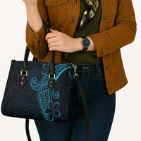 Black Blue Polynesian Tribal Leather Bag LT9 - Polynesian Pride