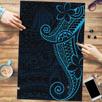 Black Blue Polynesian Tribal Puzzle LT9 Blue - Polynesian Pride
