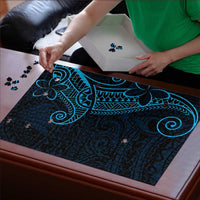 Black Blue Polynesian Tribal Puzzle LT9 - Polynesian Pride