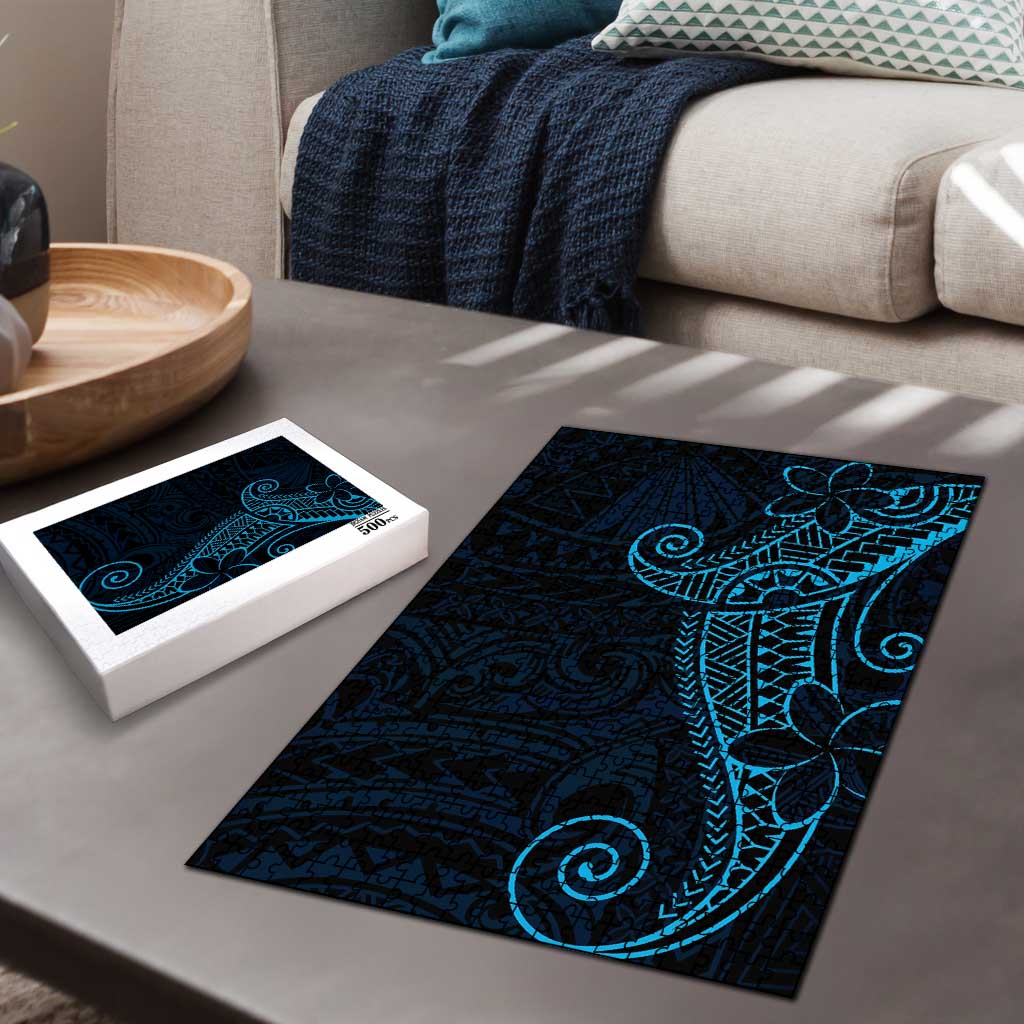 Black Blue Polynesian Tribal Puzzle LT9 - Polynesian Pride