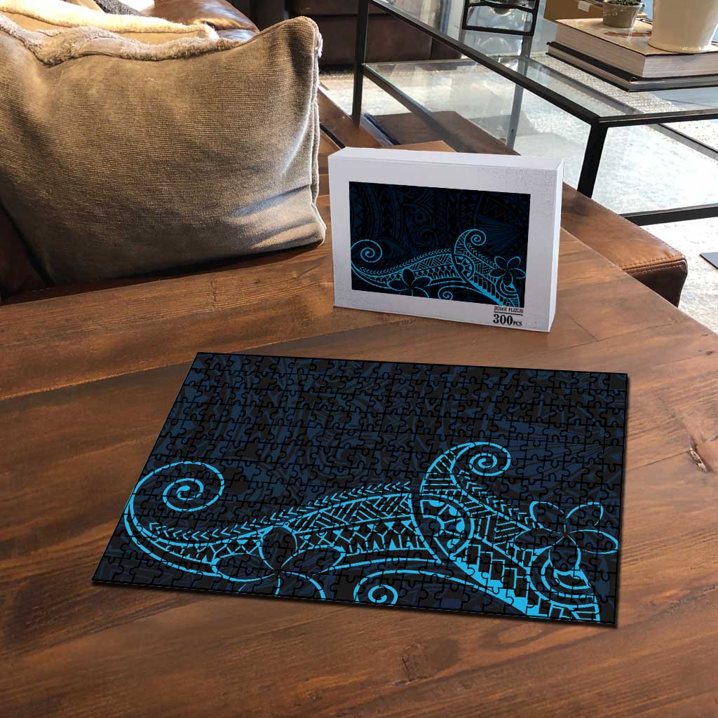 Black Blue Polynesian Tribal Puzzle LT9 - Polynesian Pride