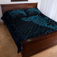 Black Blue Polynesian Tribal Quilt Bed Set LT9 - Polynesian Pride