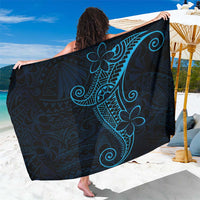 Black Blue Polynesian Tribal Sarong LT9 One Size 44 x 66 inches Blue - Polynesian Pride