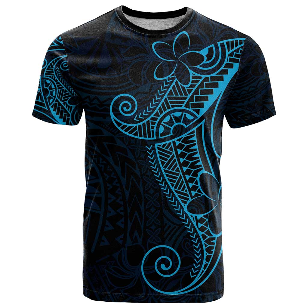 Black Blue Polynesian Tribal T Shirt LT9 Blue - Polynesian Pride