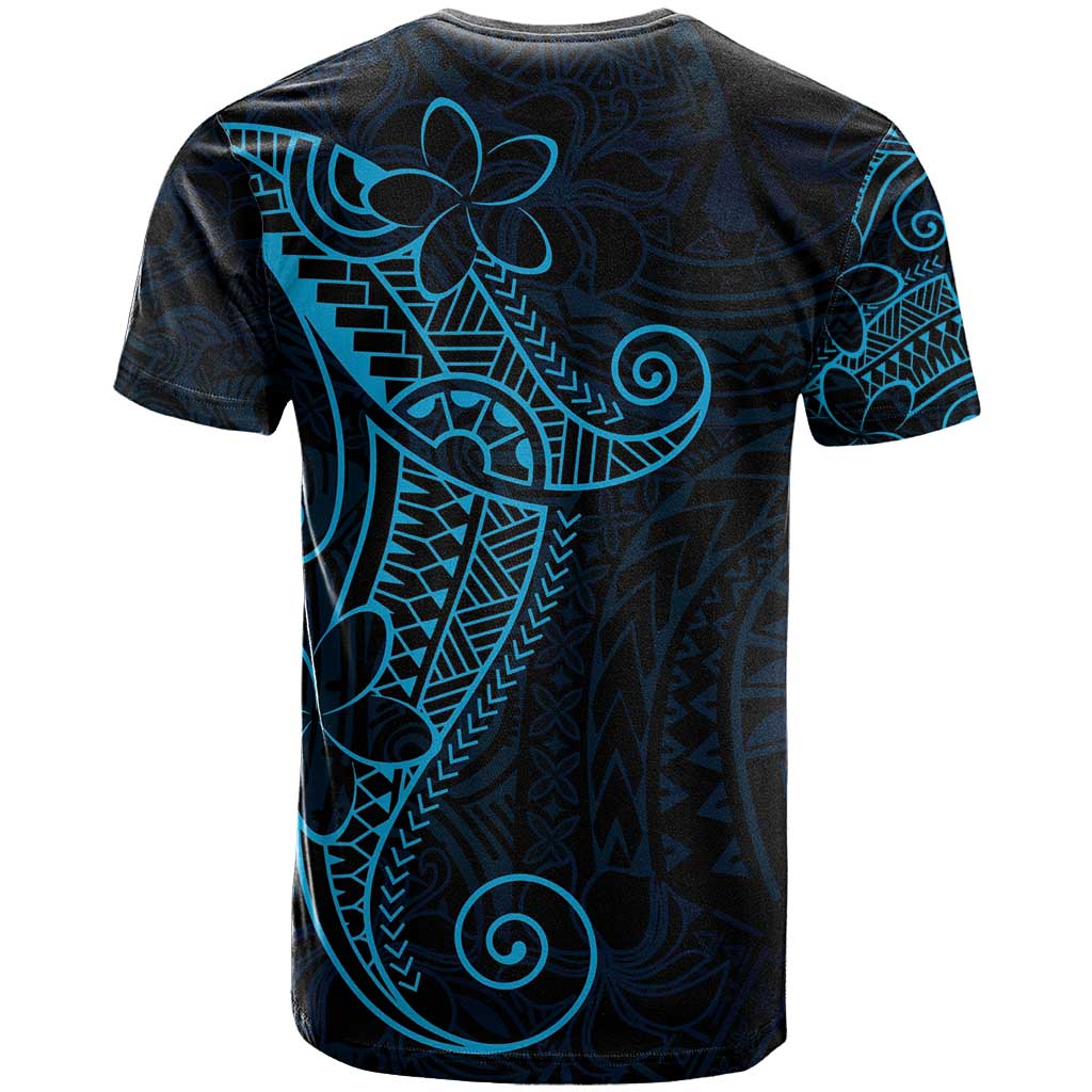 Black Blue Polynesian Tribal T Shirt LT9 - Polynesian Pride