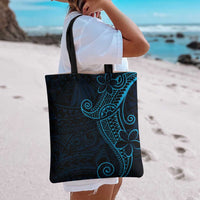 Black Blue Polynesian Tribal Tote Bag LT9 - Polynesian Pride