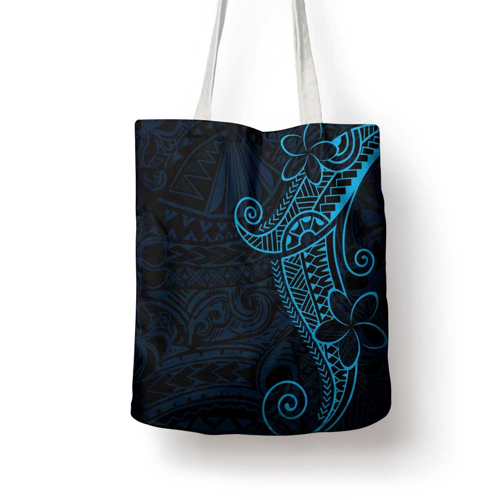 Black Blue Polynesian Tribal Tote Bag LT9 - Polynesian Pride