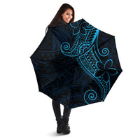 Black Blue Polynesian Tribal Umbrella LT9 - Polynesian Pride