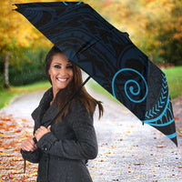 Black Blue Polynesian Tribal Umbrella LT9 - Polynesian Pride