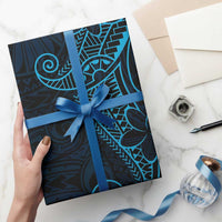 Black Blue Polynesian Tribal Wrapping Paper LT9 - Polynesian Pride