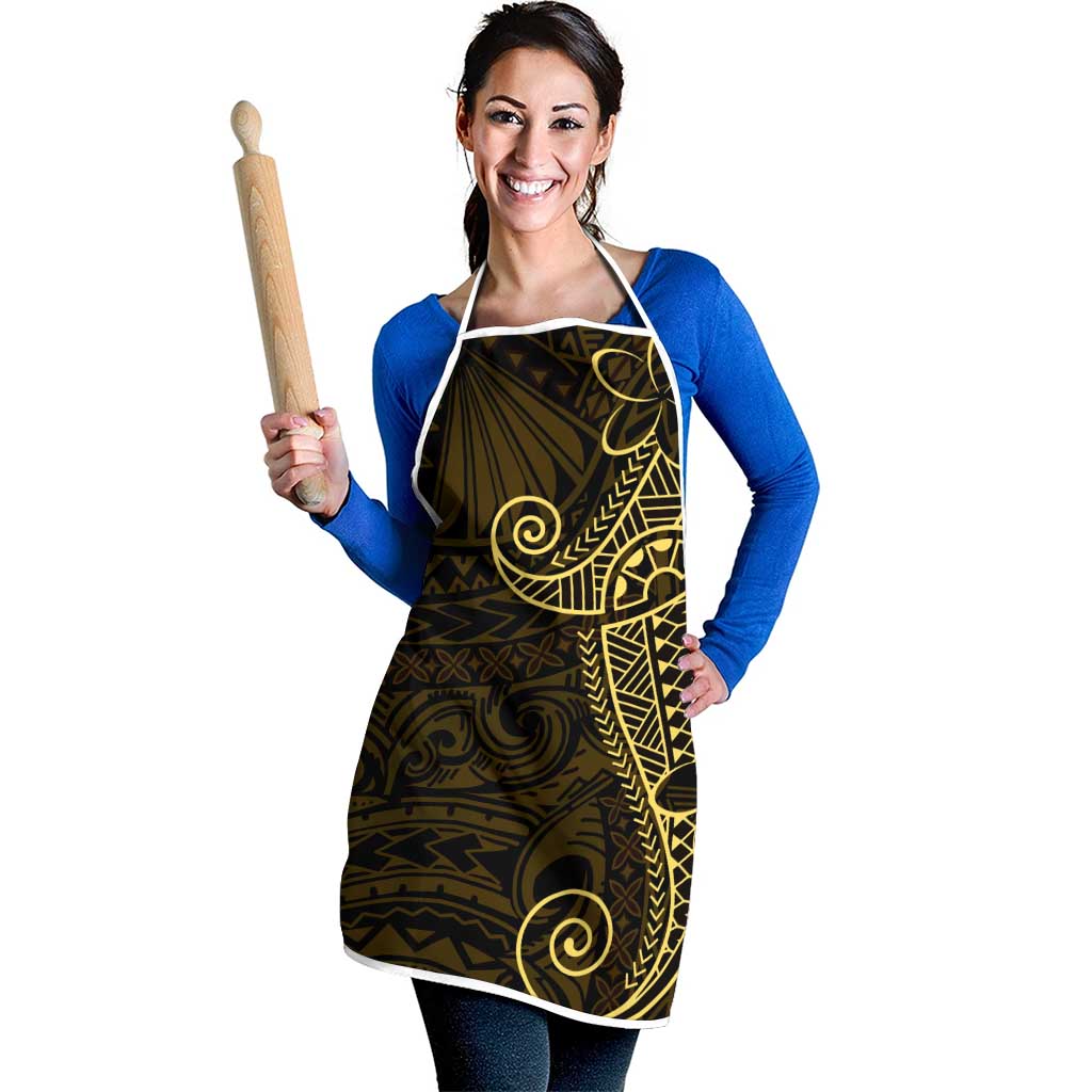 Black Gold Polynesian Tribal Apron LT9 - Polynesian Pride