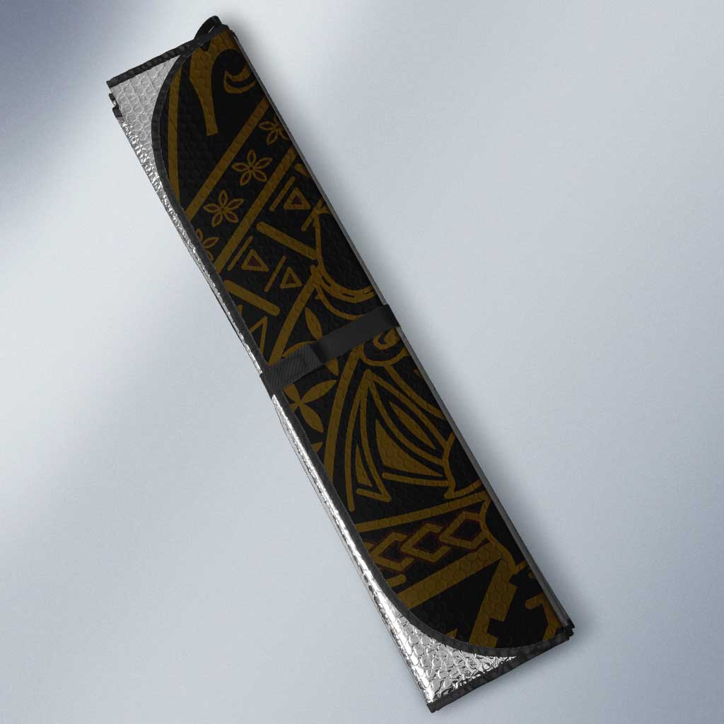 Black Gold Polynesian Tribal Auto Sun Shade LT9 - Polynesian Pride