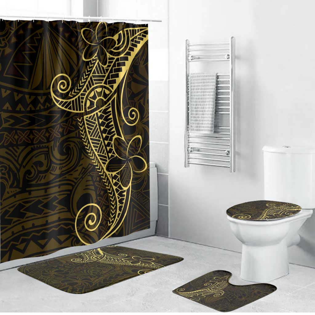 Black Gold Polynesian Tribal Bathroom Set LT9 Bathroom Set (4 pcs) Gold - Polynesian Pride
