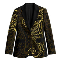 Black Gold Polynesian Tribal Blazer LT9 Unisex Gold - Polynesian Pride