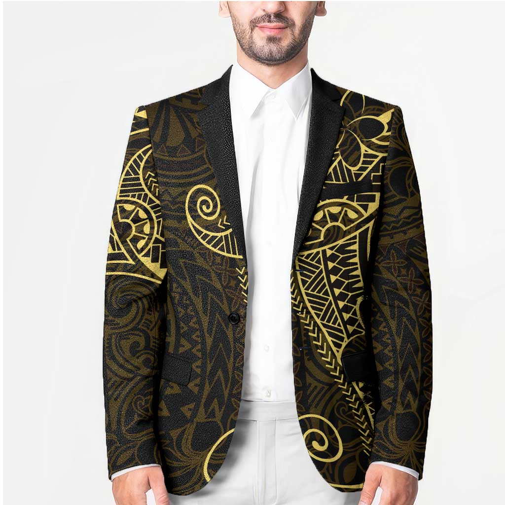 Black Gold Polynesian Tribal Blazer LT9 - Polynesian Pride