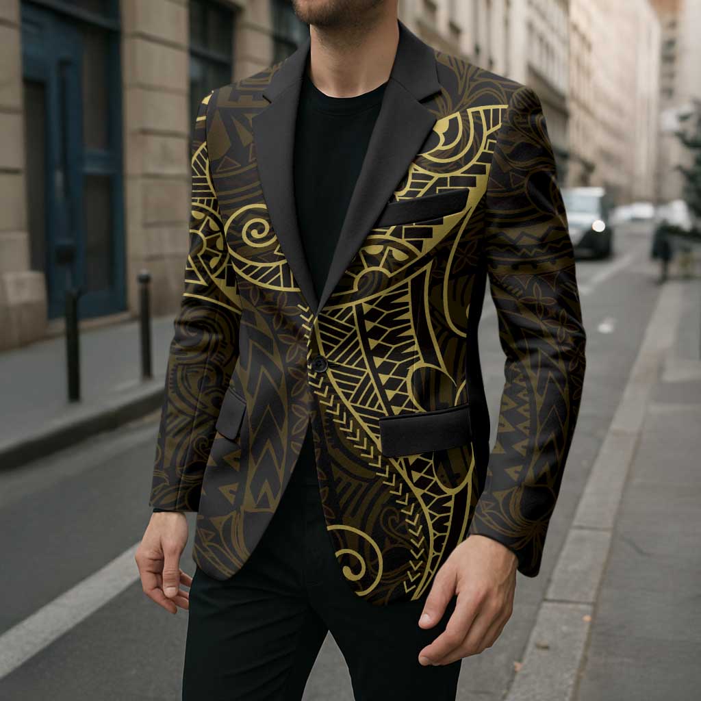Black Gold Polynesian Tribal Blazer LT9 - Polynesian Pride