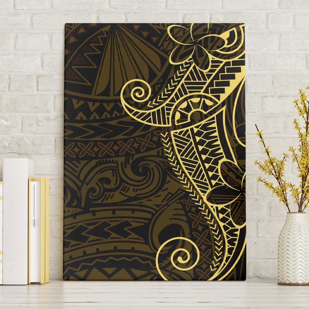 Black Gold Polynesian Tribal Canvas Wall Art LT9 Without Frame Gold - Polynesian Pride