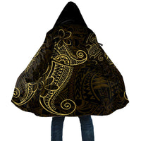 Black Gold Polynesian Tribal Cloak LT9 Unisex Gold - Polynesian Pride