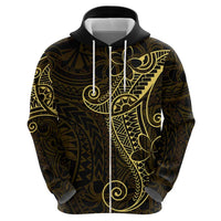 Black Gold Polynesian Tribal Hoodie LT9 - Polynesian Pride