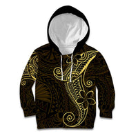 Black Gold Polynesian Tribal Kid Hoodie LT9 Hoodie Gold - Polynesian Pride